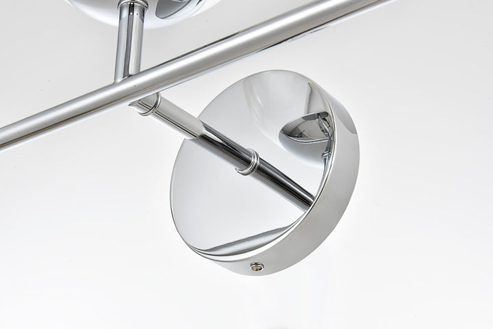 3 Light Chrome And Clear Bath Sconce