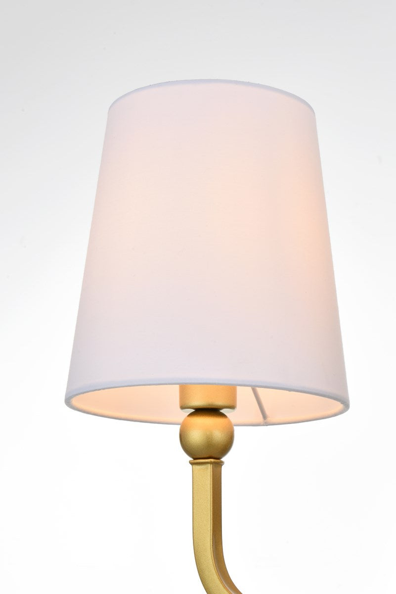 2 Light Brass And Clear Bath Sconce