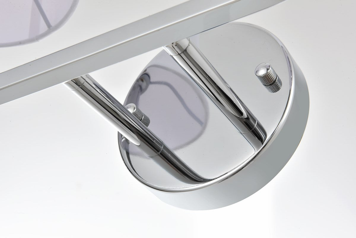 2 Light Chrome And Clear Bath Sconce