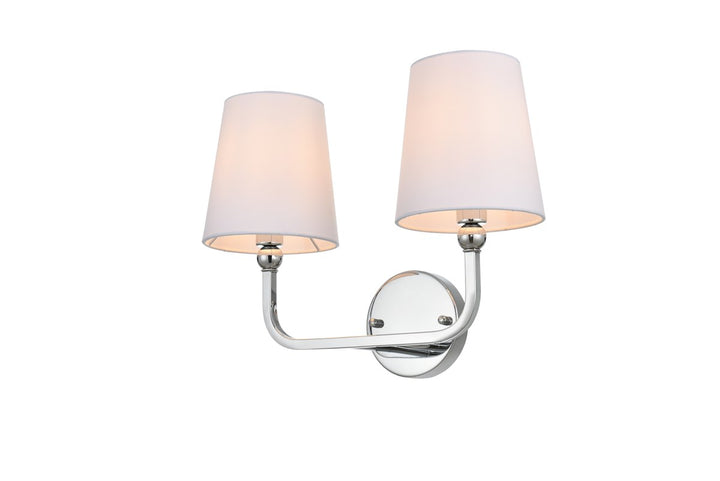 2 Light Chrome And Clear Bath Sconce