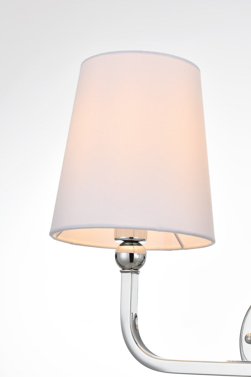 2 Light Chrome And Clear Bath Sconce