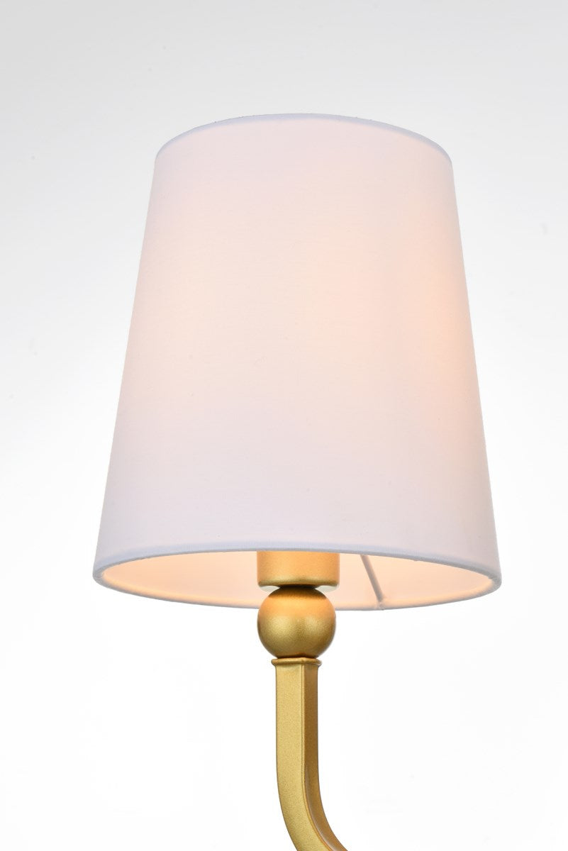 3 Light Brass And Clear Bath Sconce