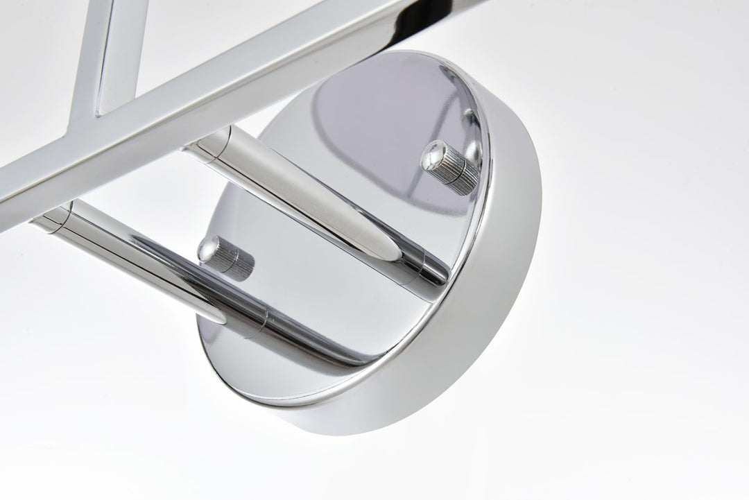 3 Light Chrome And Clear Bath Sconce