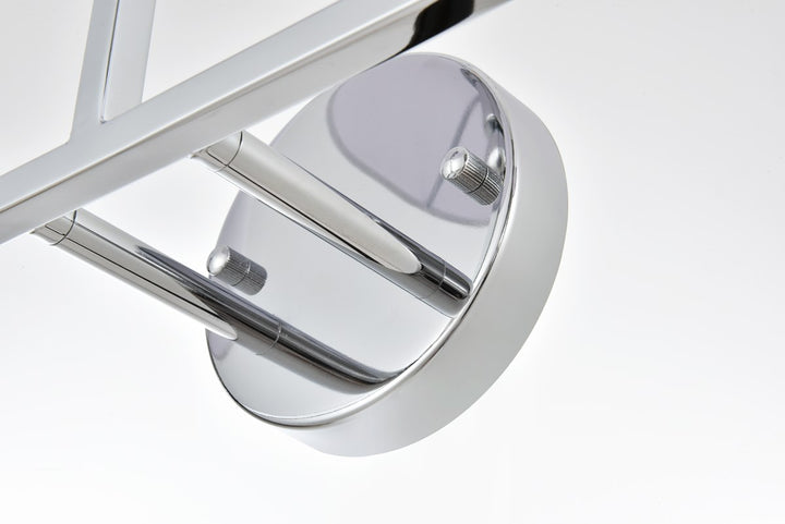 3 Light Chrome And Clear Bath Sconce