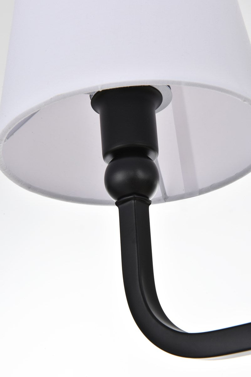 4 Light Black And Clear Bath Sconce