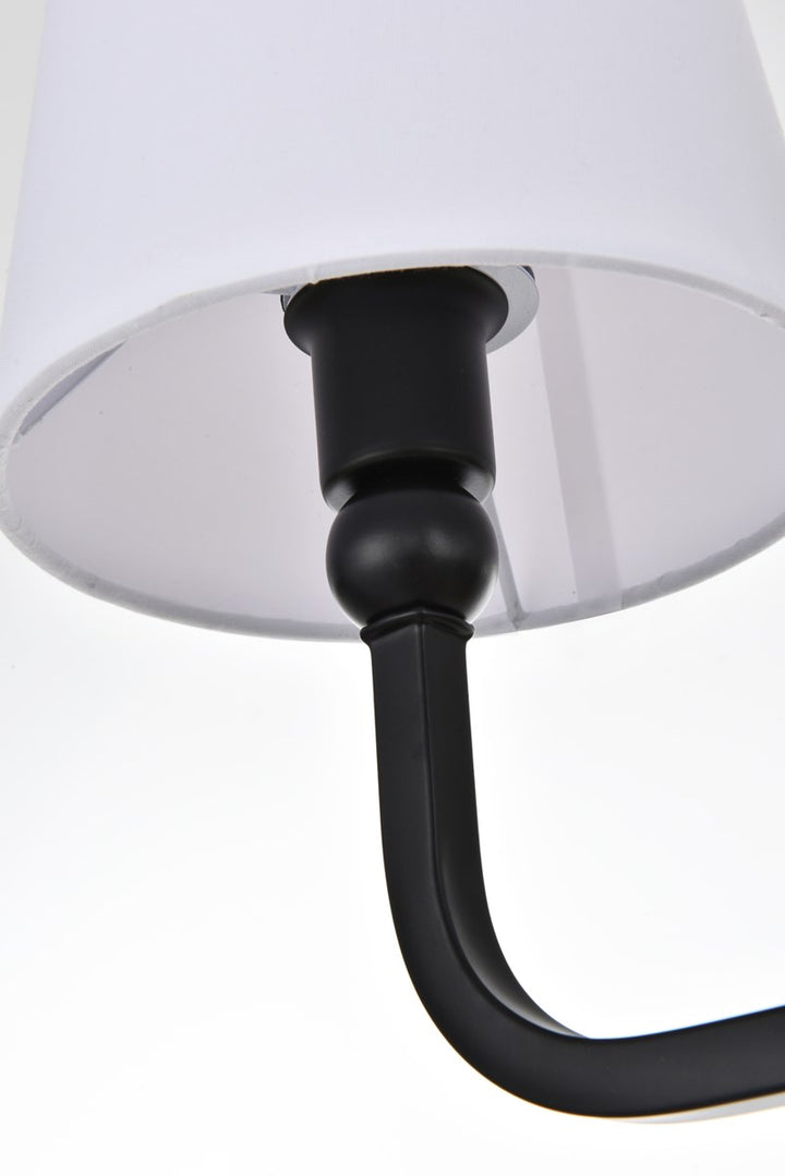 4 Light Black And Clear Bath Sconce