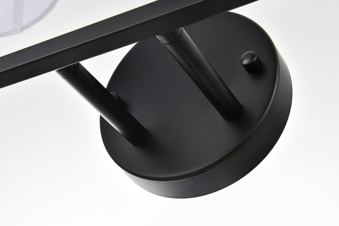 4 Light Black And Clear Bath Sconce