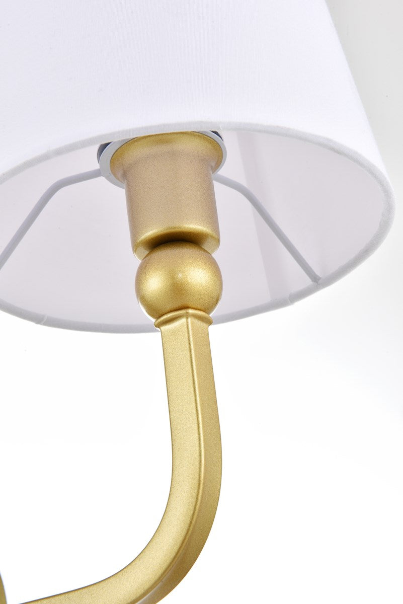 4 Light Brass And Clear Bath Sconce