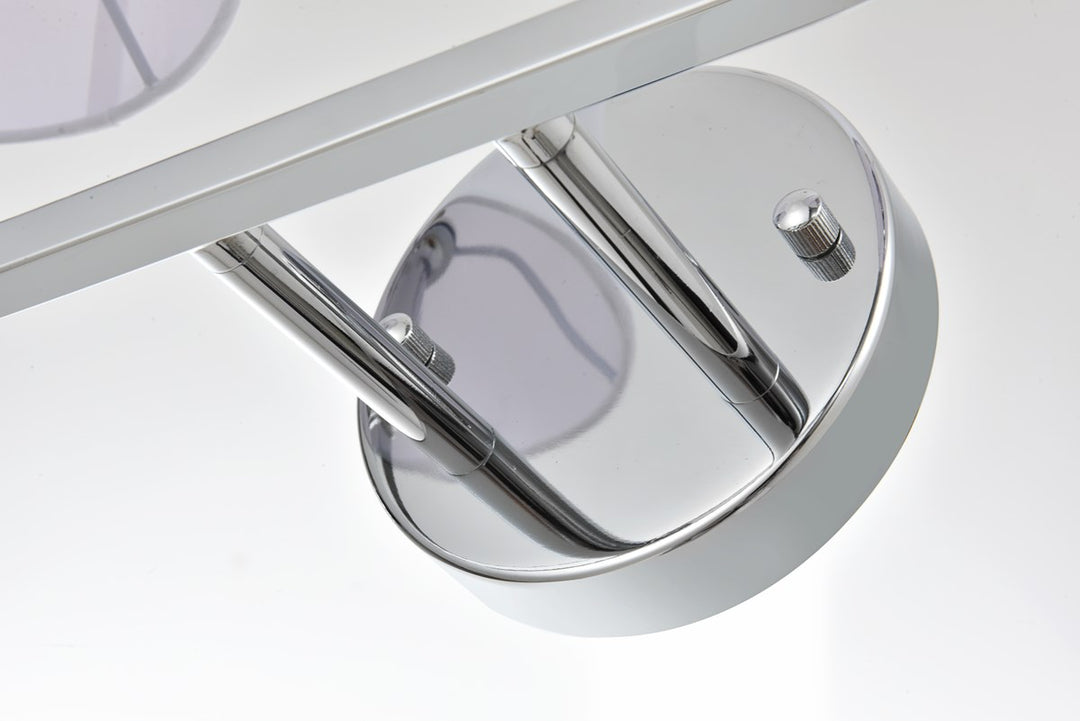 4 Light Chrome And Clear Bath Sconce