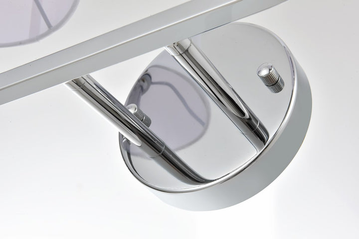 4 Light Chrome And Clear Bath Sconce