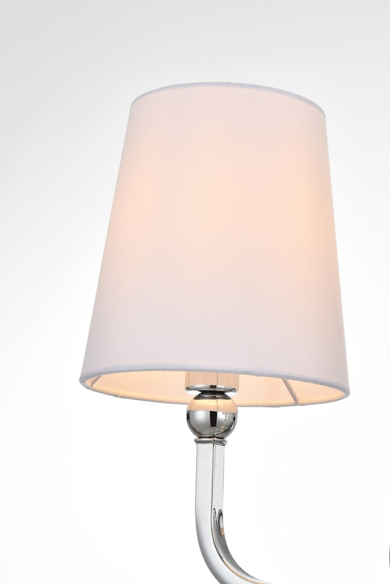 4 Light Chrome And Clear Bath Sconce