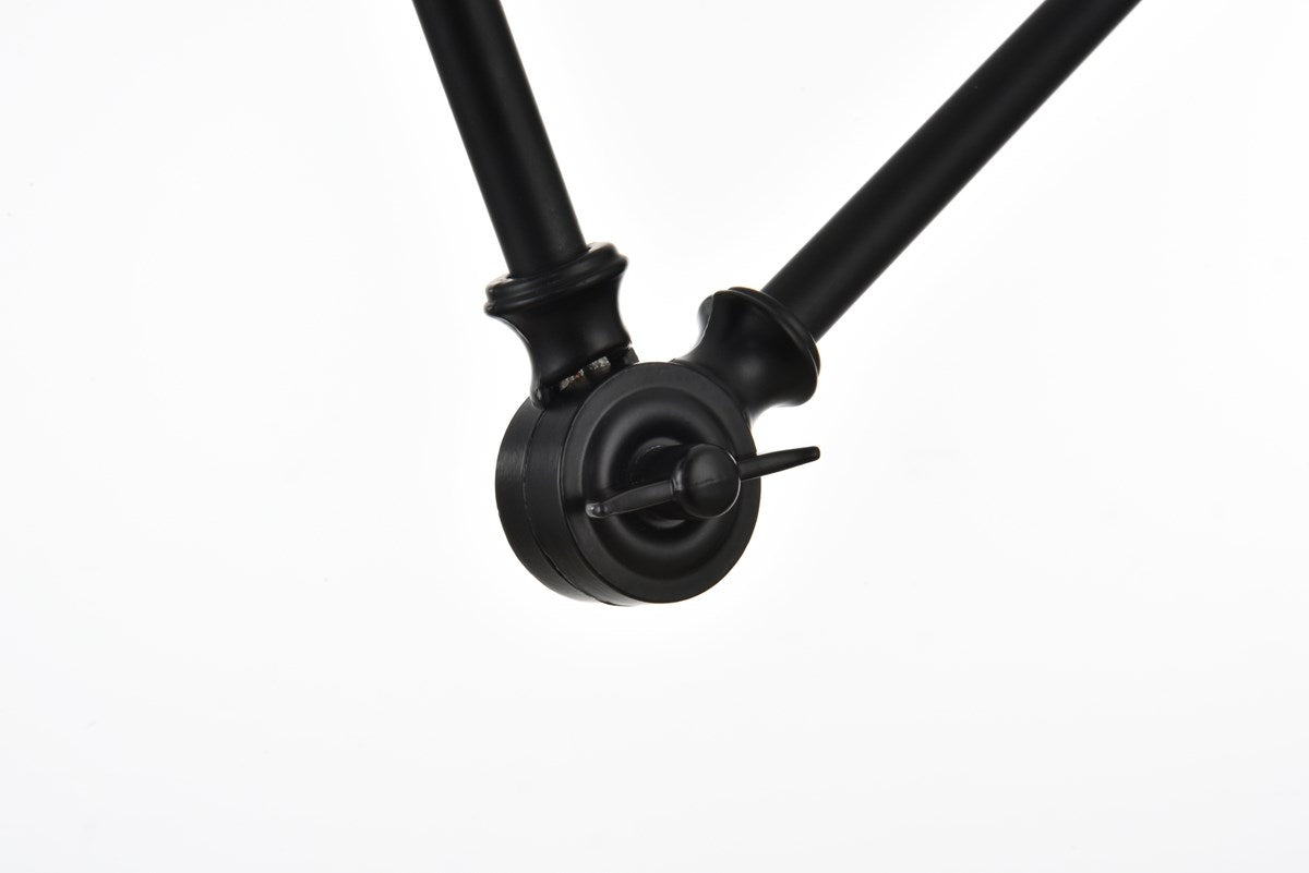 1 Light Black Swing Arm Wall Sconce