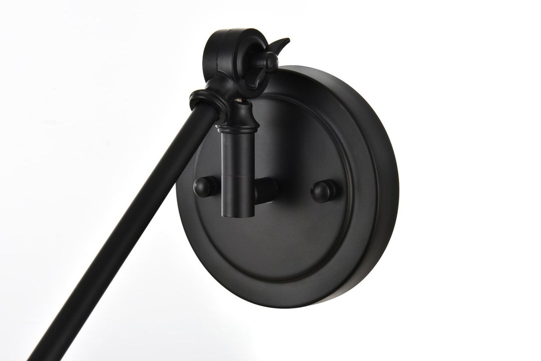 1 Light Black Swing Arm Wall Sconce
