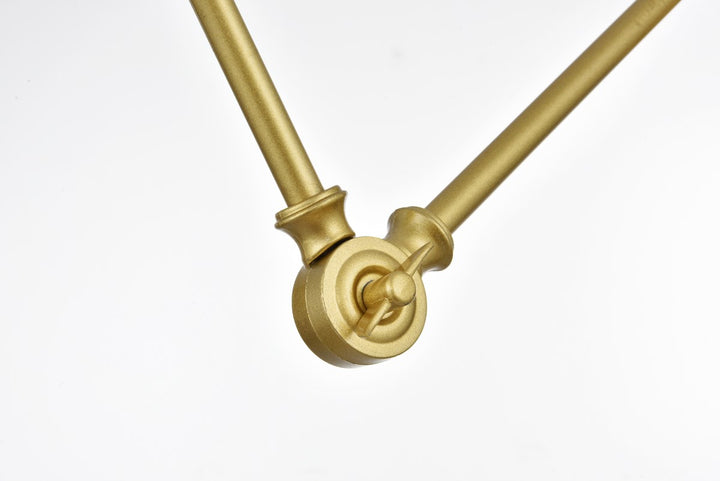 1 Light Brass Swing Arm Wall Sconce