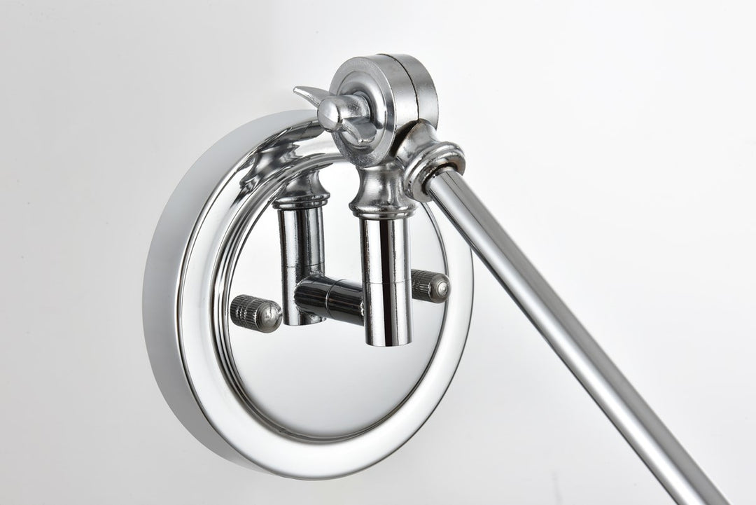 1 Light Chrome Swing Arm Wall Sconce