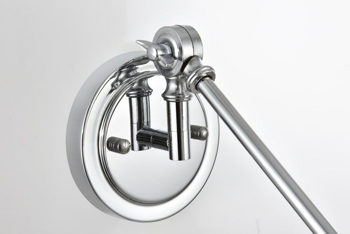 1 Light Chrome Swing Arm Wall Sconce