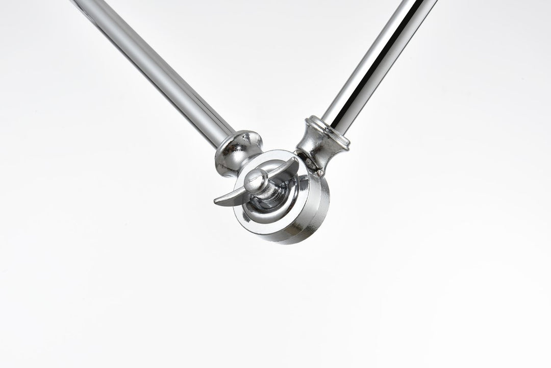 1 Light Chrome Swing Arm Wall Sconce