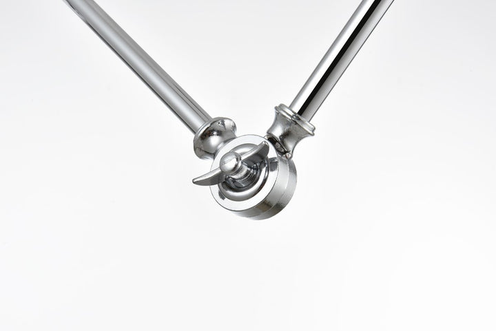 1 Light Chrome Swing Arm Wall Sconce