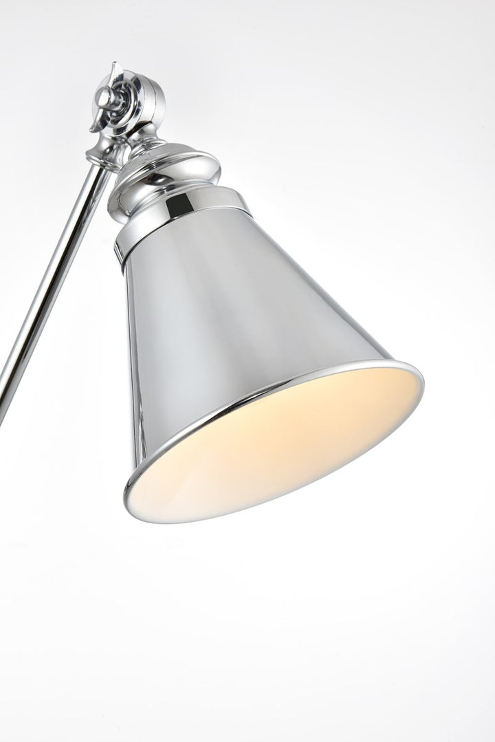 1 Light Chrome Swing Arm Wall Sconce