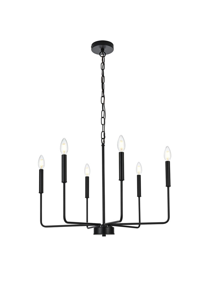 26 Inch Pendant Light In Black by Living District