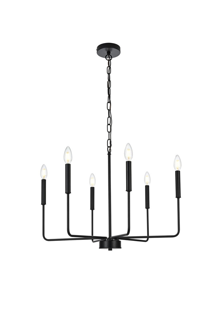 26 Inch Pendant Light In Black by Living District