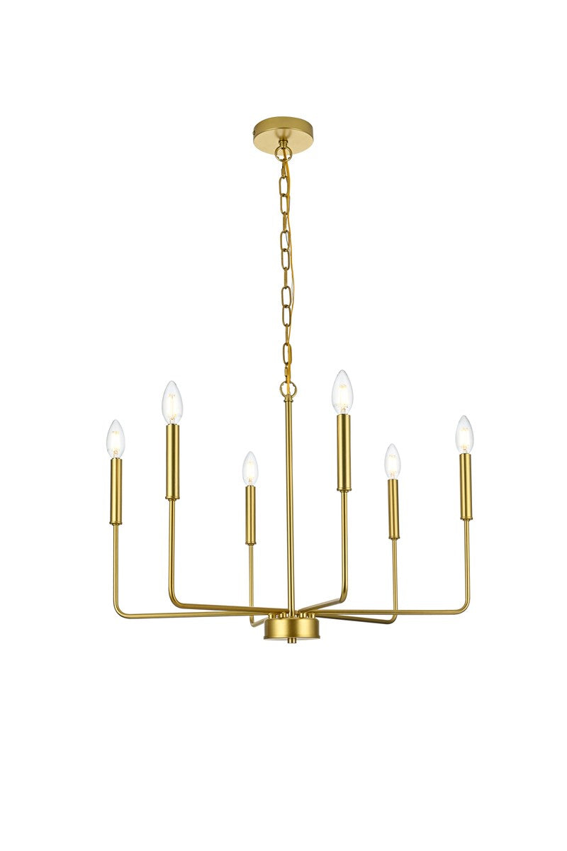 26 Inch Pendant Light In Brass by Living District