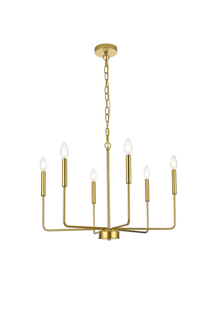26 Inch Pendant Light In Brass by Living District