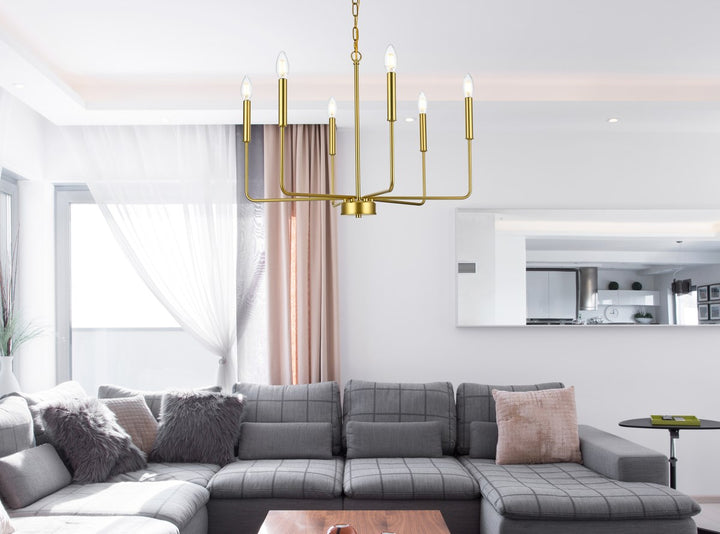 26 Inch Pendant Light In Brass