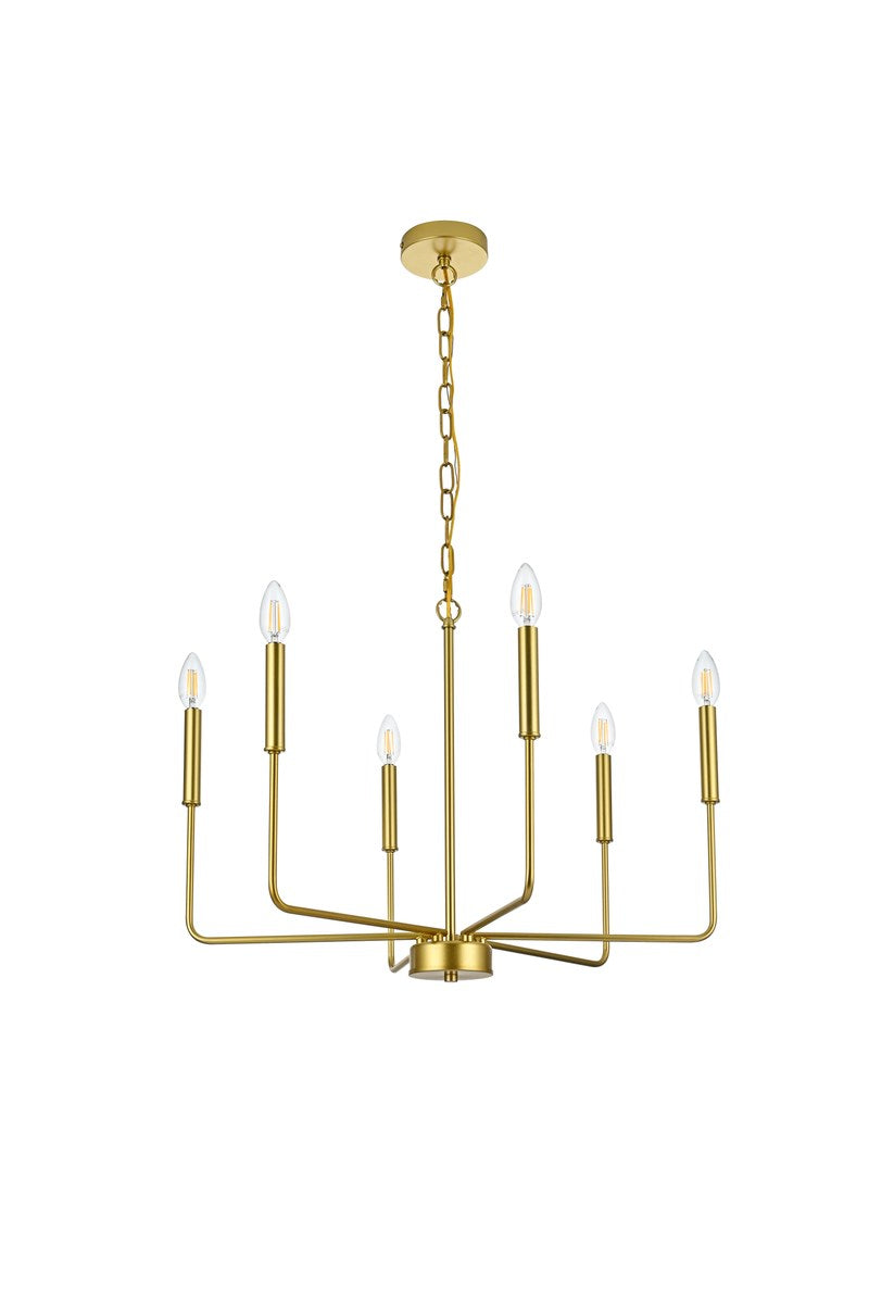 26 Inch Pendant Light In Brass