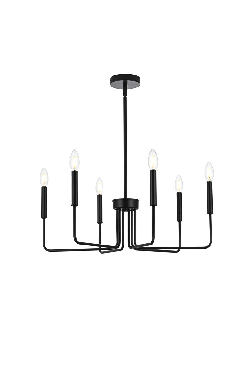 26 Inch Pendant Light In Black by Living District