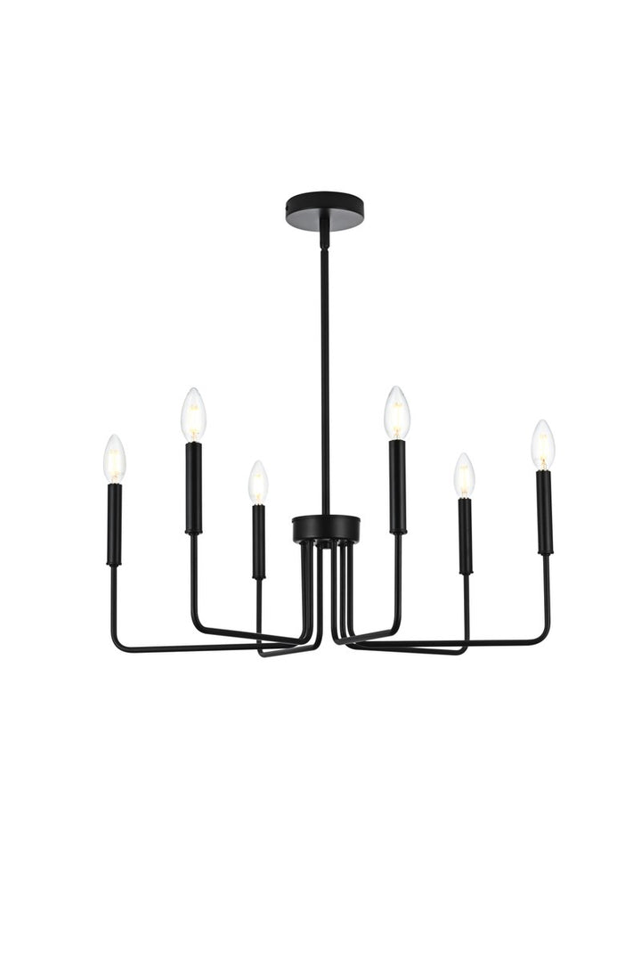 26 Inch Pendant Light In Black by Living District
