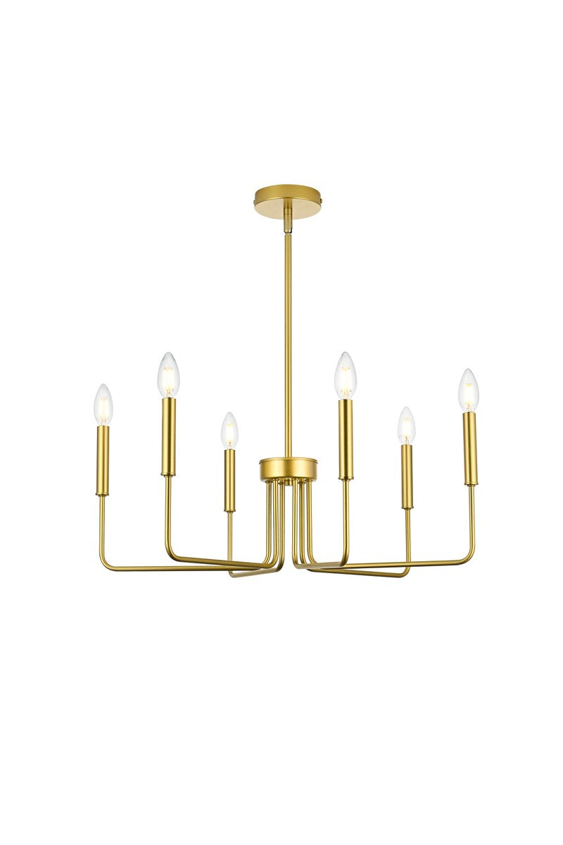 26 Inch Pendant Light In Brass by Living District