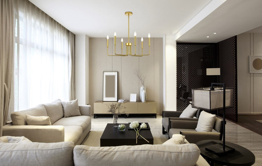 26 Inch Pendant Light In Brass