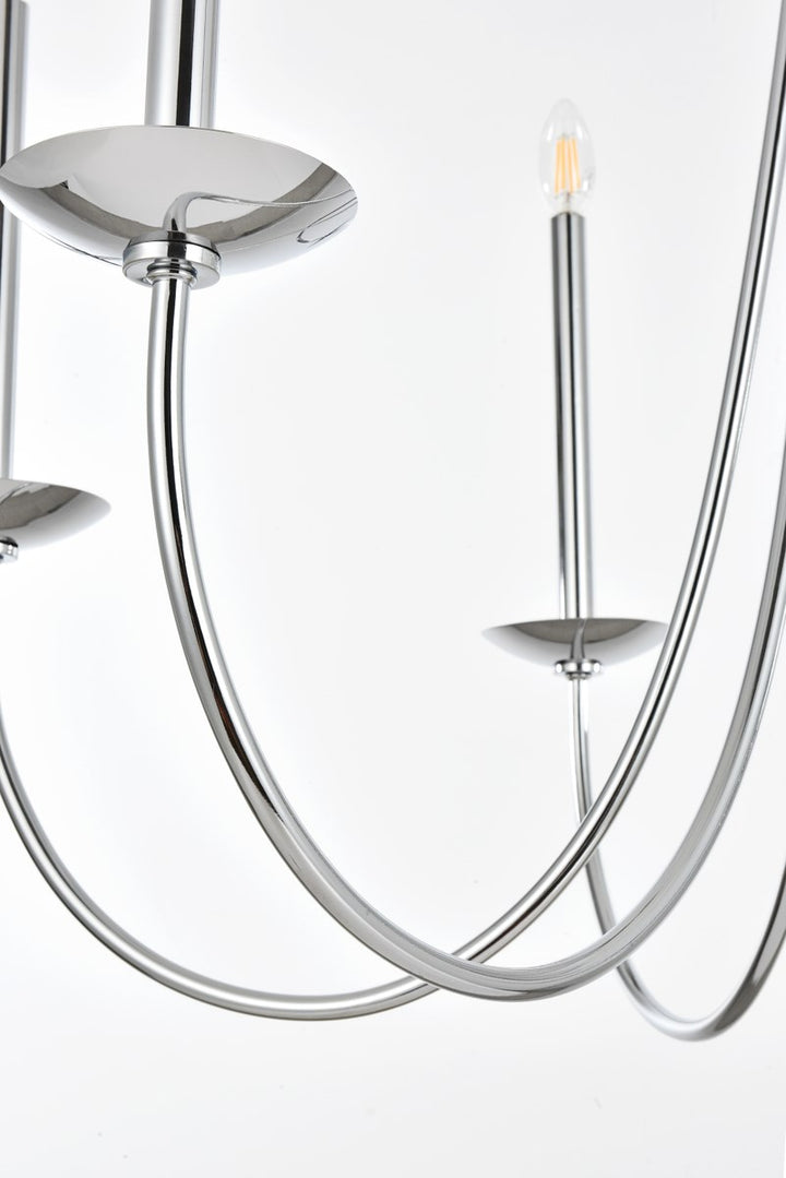 36 Inch Chandelier In Chrome