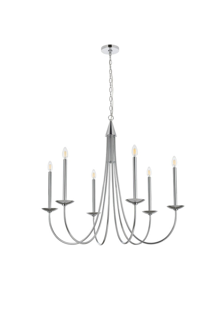 36 Inch Chandelier In Chrome
