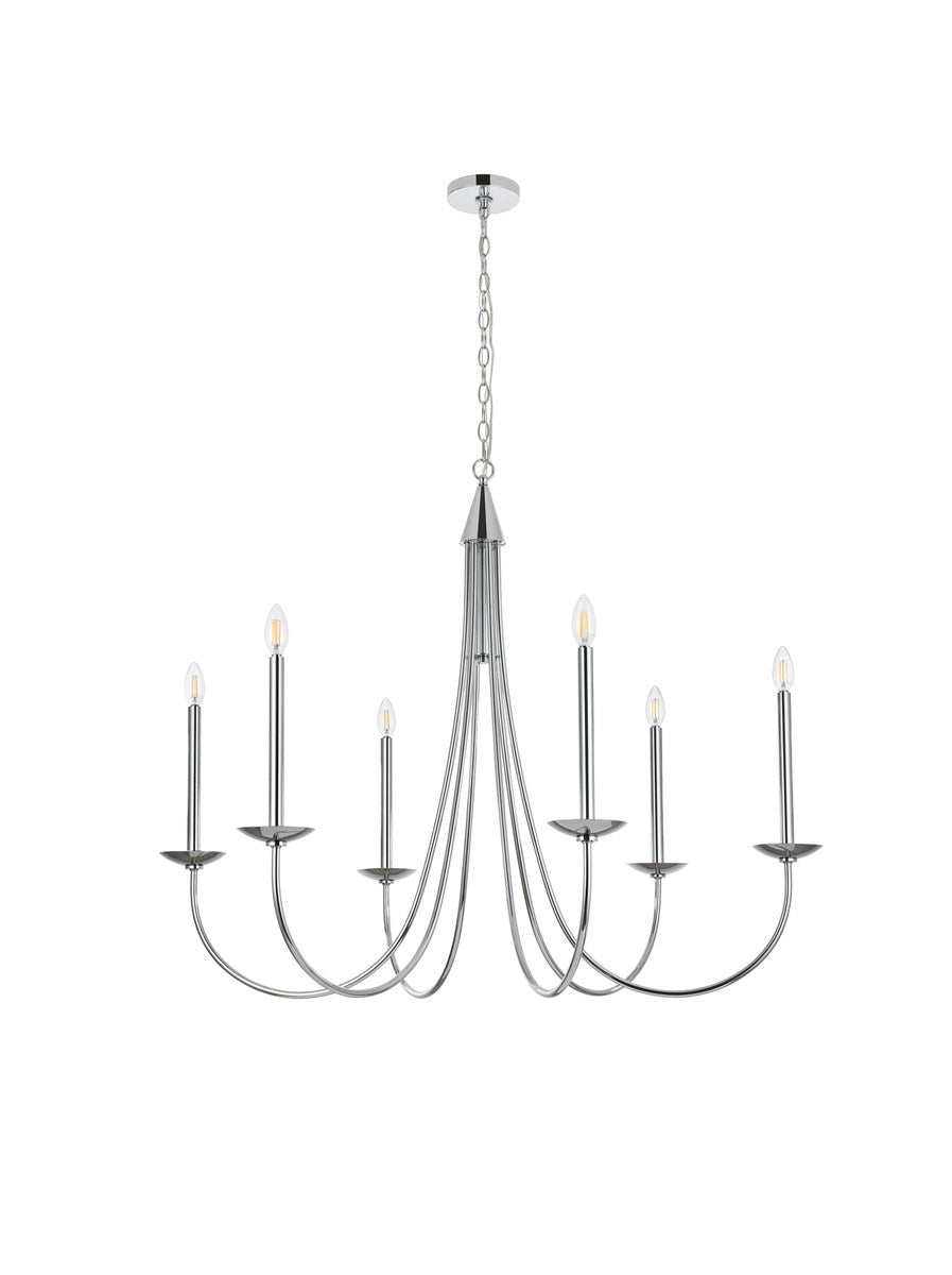 42 Inch Chandelier In Chrome