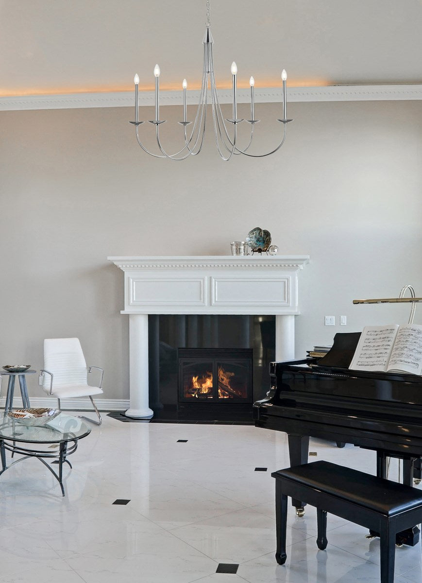 42 Inch Chandelier In Chrome