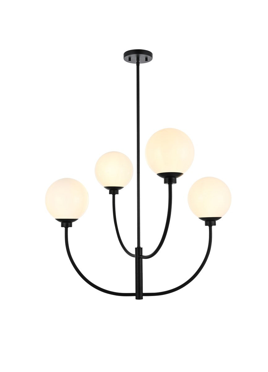 30 Inch Chandelier In Black by Living District
