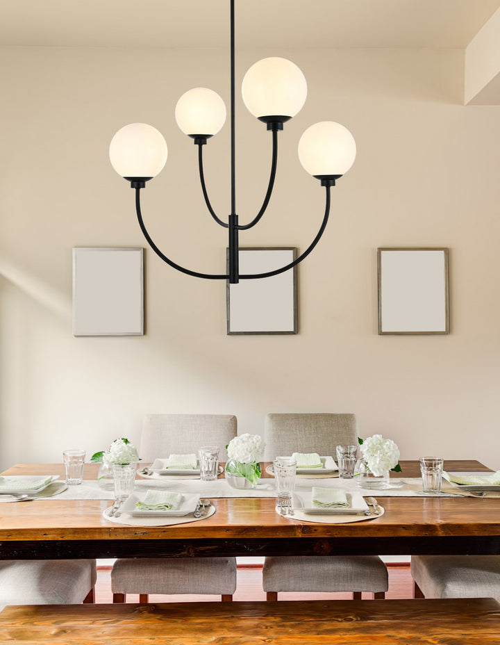 30 Inch Chandelier In Black