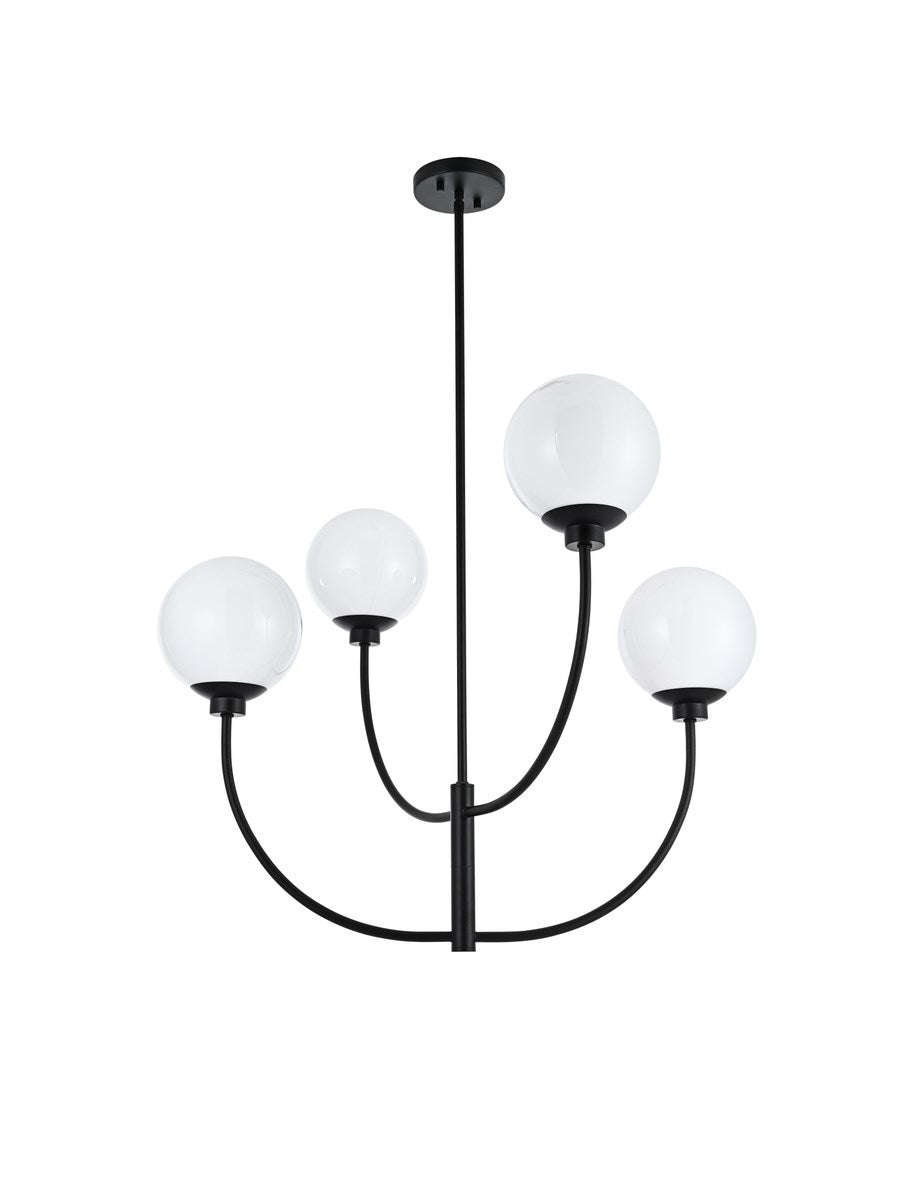 30 Inch Chandelier In Black