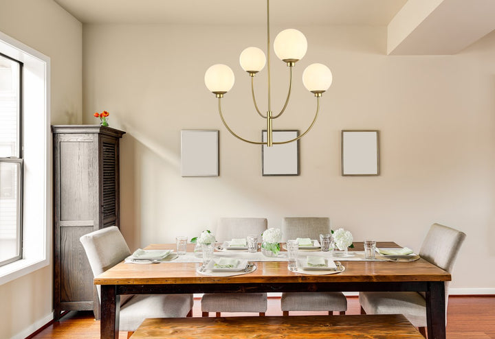 30 Inch Chandelier In Brass