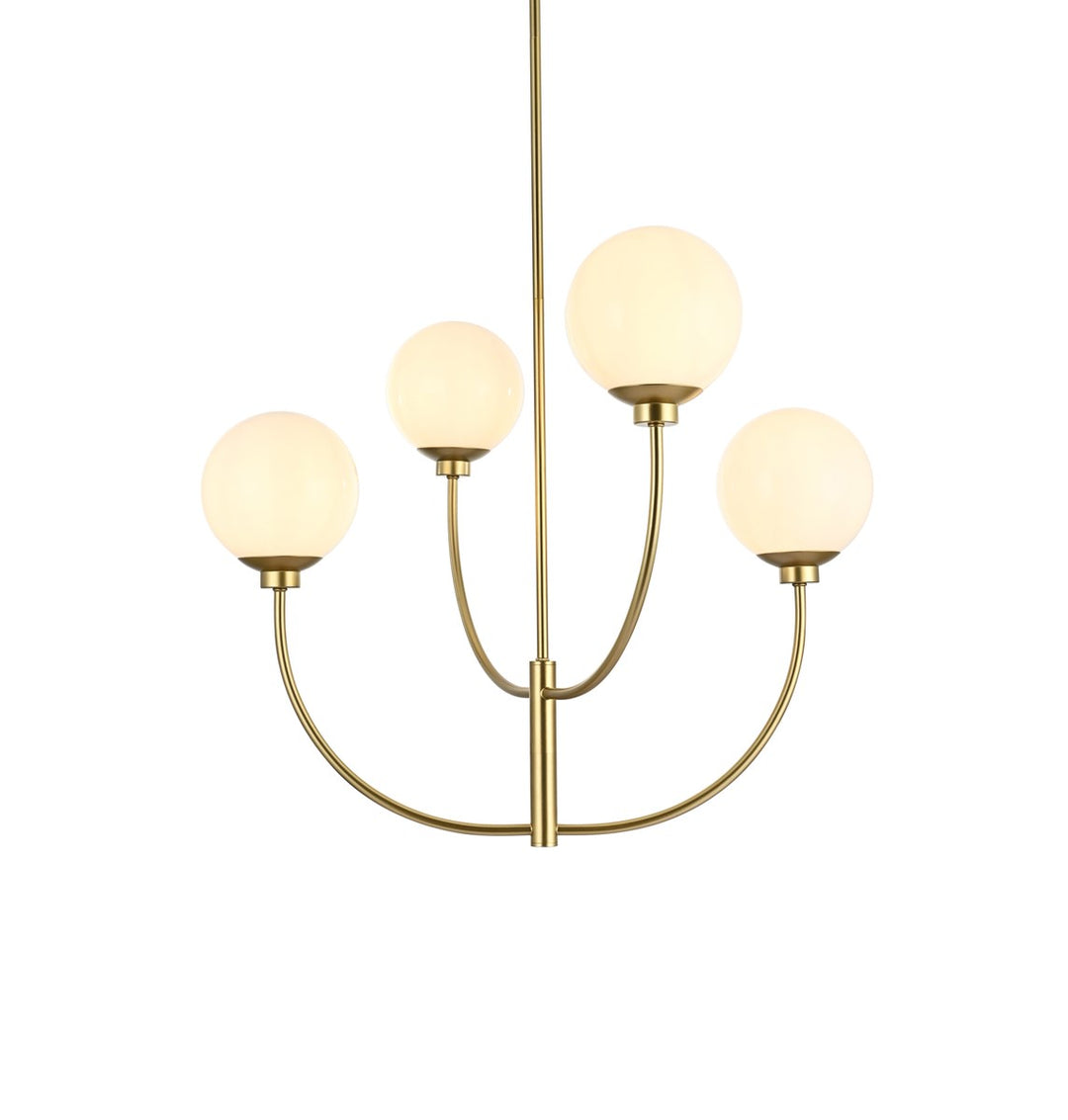 30 Inch Chandelier In Brass