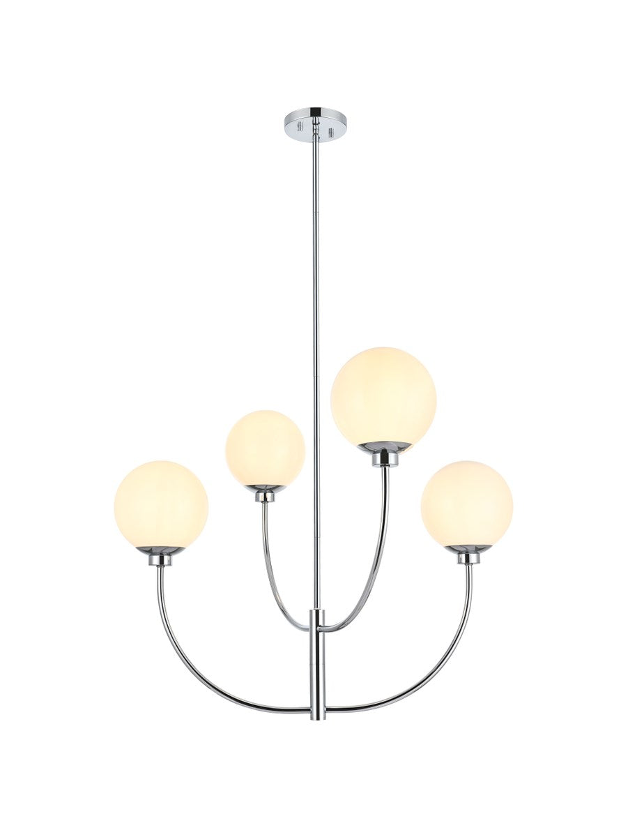 30 Inch Chandelier In Chrome by Living District