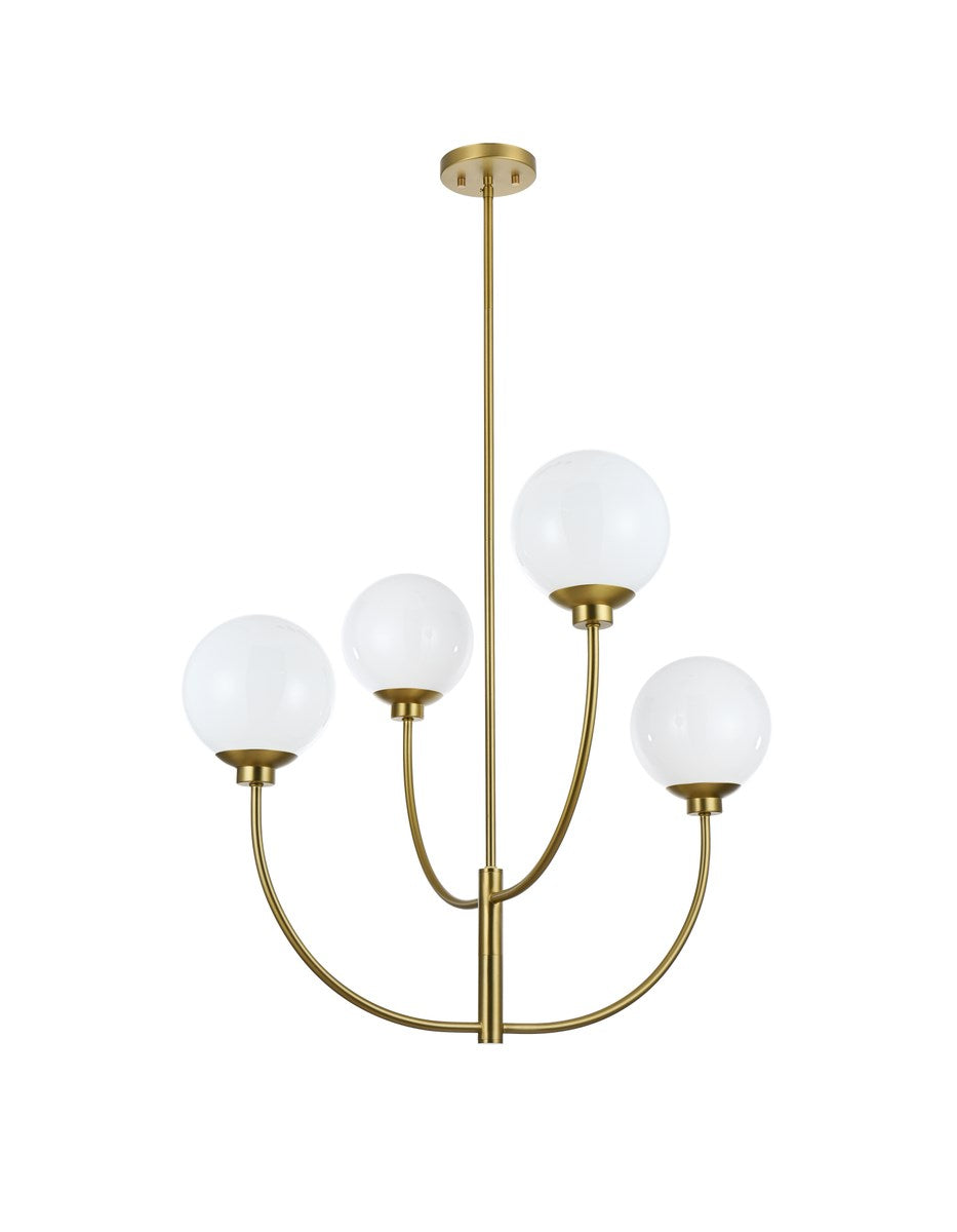 30 Inch Chandelier In Satin Gold