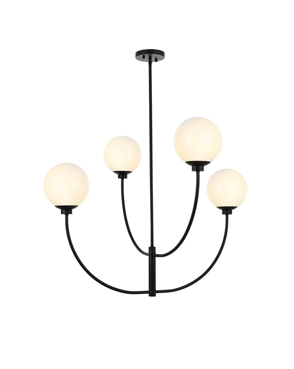 36 Inch Chandelier In Black by Living District