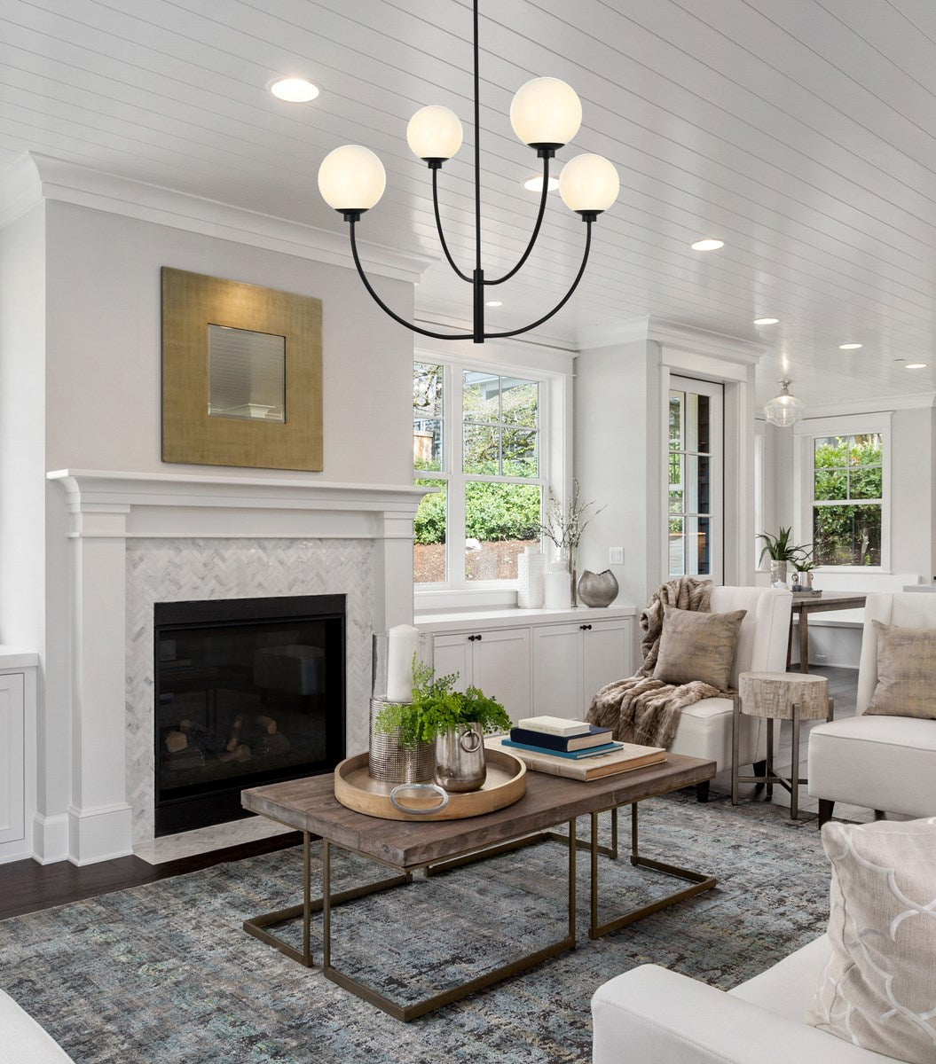36 Inch Chandelier In Black