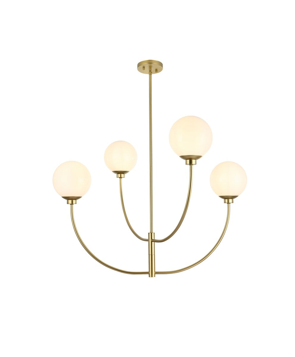 36 Inch Chandelier In Brass by Living District