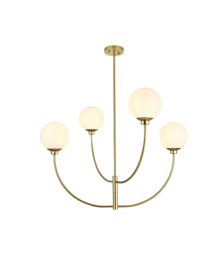 36 Inch Chandelier In Brass by Living District