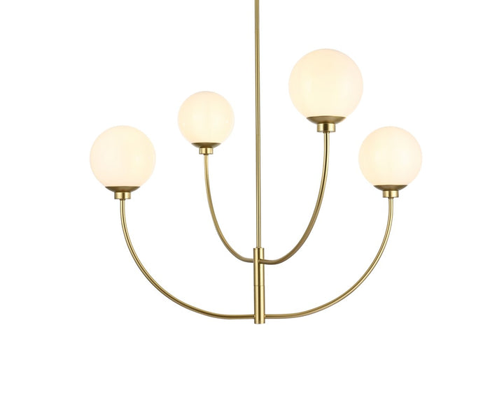 36 Inch Chandelier In Brass