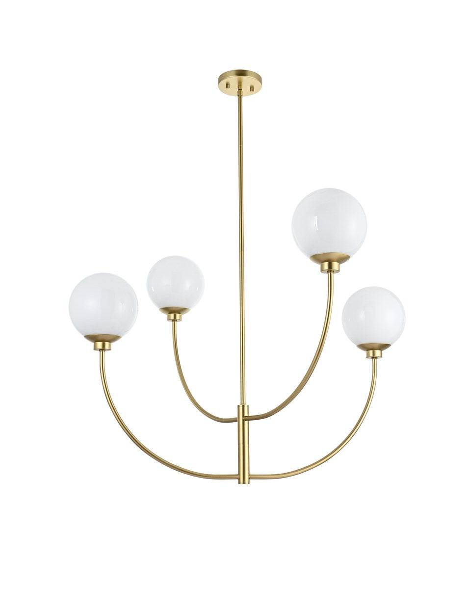36 Inch Chandelier In Brass